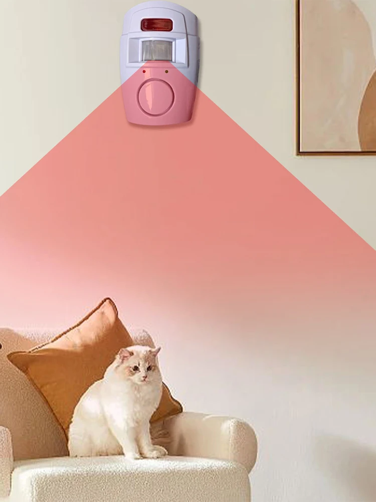 Wireless Motion Sensor Alarm with 2 Remote Controls PIR Alert Infrared Sensor Alarm Battery-powered for Door Shed Garage Caravan