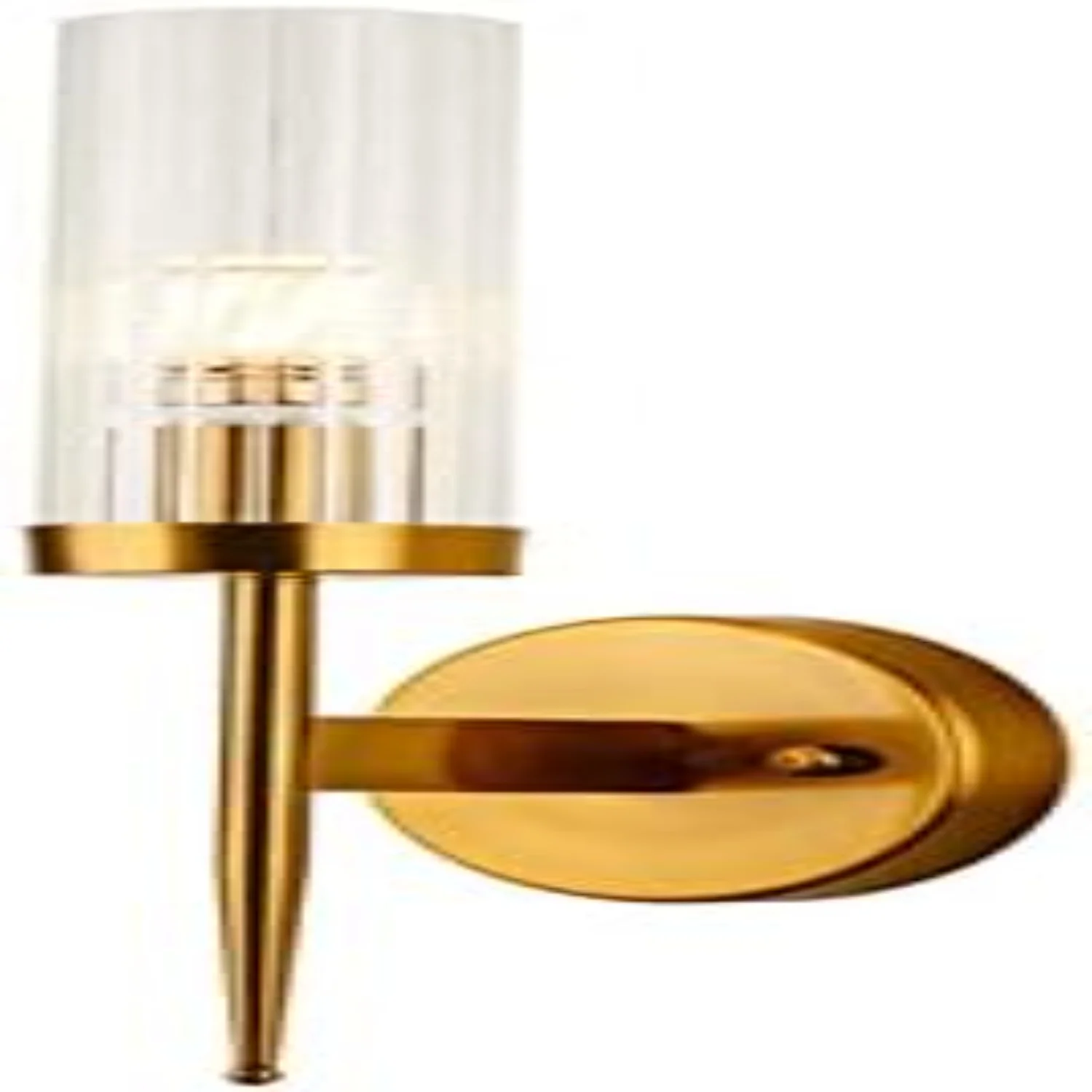 

Gold Brass Base Crystal Sconces Lamp with Clear Glass, E14 Socket (1 Light)