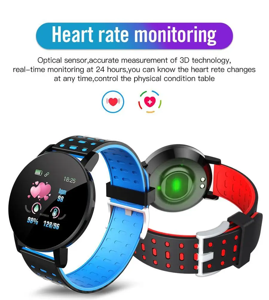 Smart Watch cardiofrequenzimetro pressione impermeabile Sport uomo donna Smartwatch Smart Clock Fitness Tracker per Android Ios