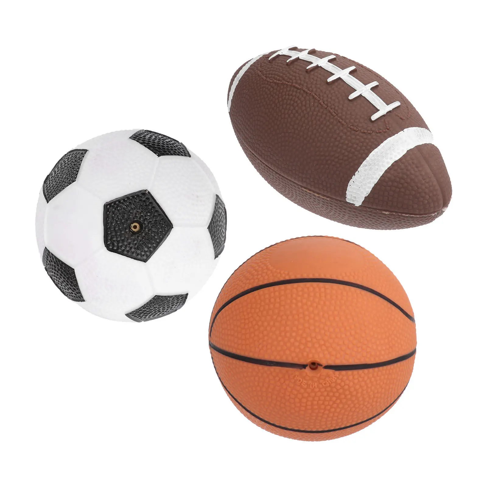 3個入りミニボール-スポーツテーマセット-バスケットボール-サッカー-フットボール-子供向けリラクゼーション-ファインモータースキル向上