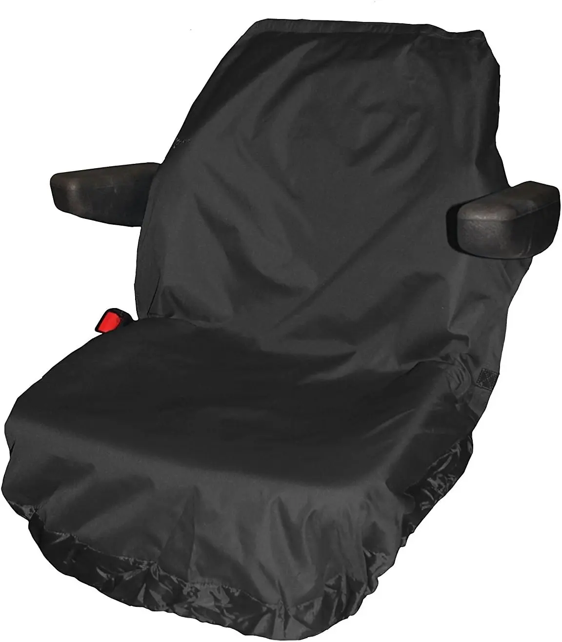 

Universal Tractor Seat Cover, Large Size, Heavy Duty Waterproof, Easy Fit with Armrest Slots (Black)