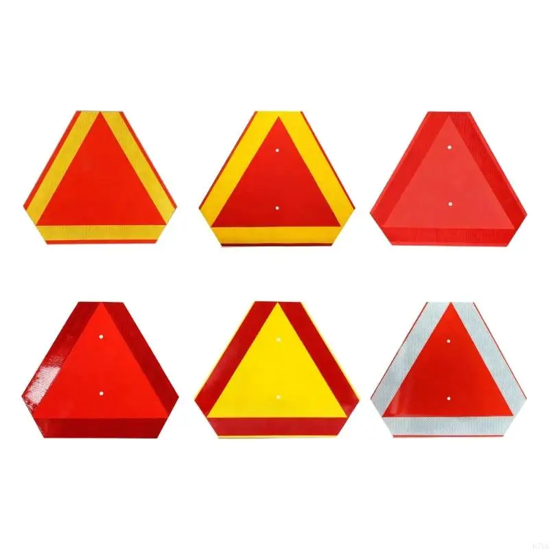 

Pack of 2 Diamantine Grade Reflective Safety Triangles Suitable for Farm Equipment Golf Carts and Construction Vehicles D7YA