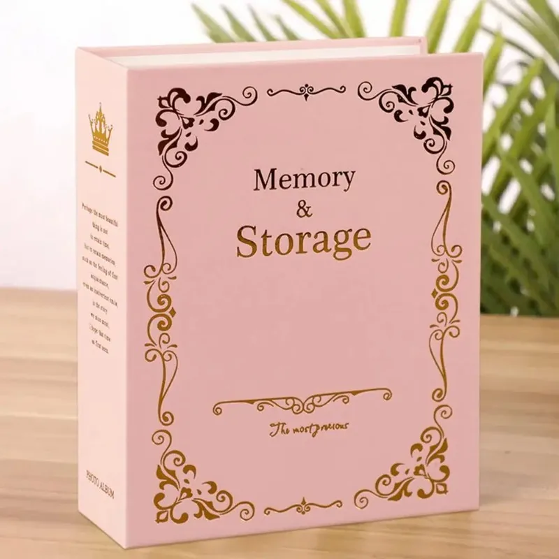 6Inch Photo Album Bronzing Design Anti-aging Inserted Type Storing 100 Pockets Family Memory DIY Vintage Picture Album Book Home