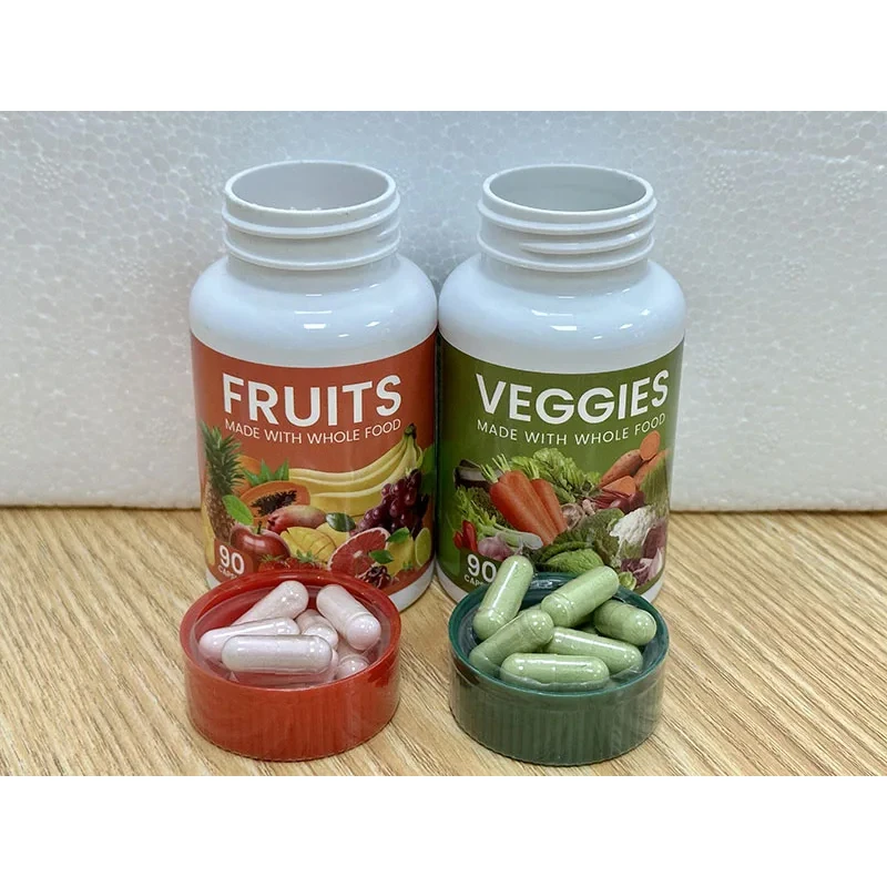 Fruit and Vegetable Capsule Vitamin Supplement Filled with Vitamins and Minerals Promote Antioxidants Increase Lmmune Defense