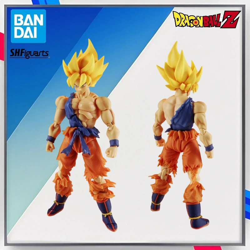 

In Stock Original SHF Dragon Ball Z Son Goku Yellow Hair War Damage Goku Action Figure Model Toys Anime Figura Gift