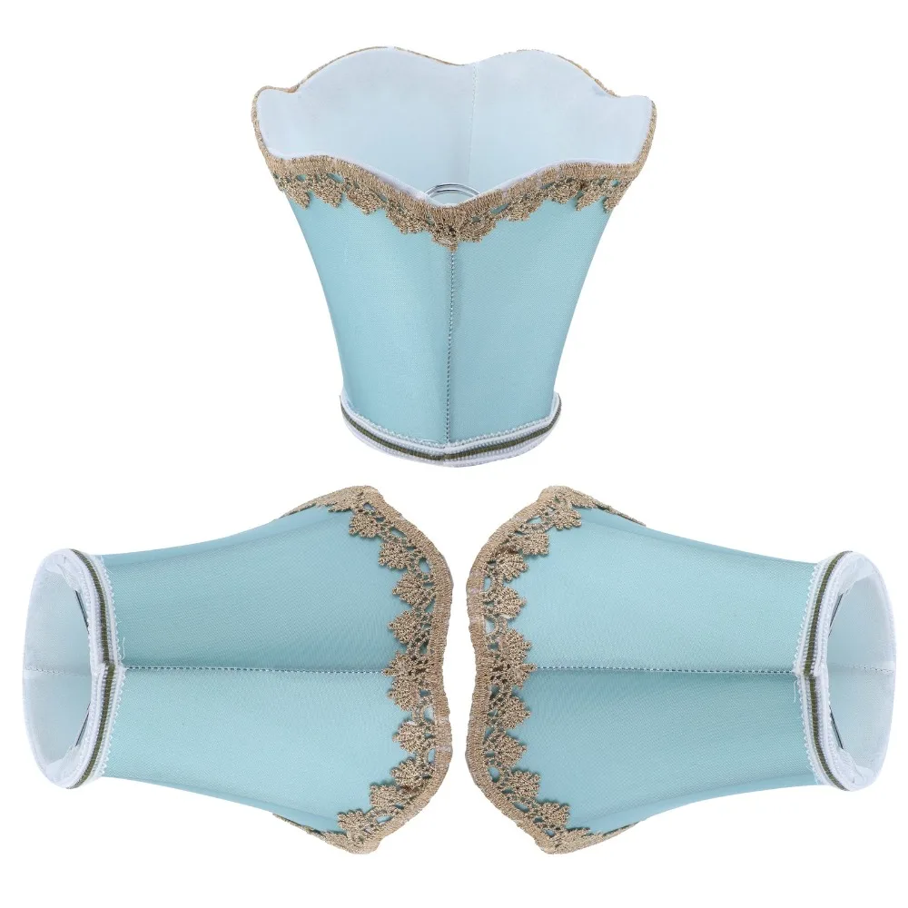 

3PCS Simple Fabric Lampshade Clip On Design 4.7 inch Height Chandelier Lamp Shades Small Lamp Shades Wall Lamp