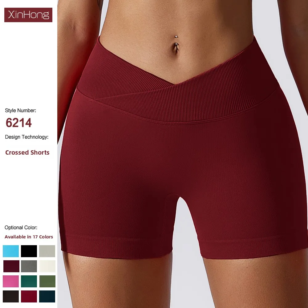 

High Waist Yoga orts Women's Fitn Sports orts Qui Dry Cross Patterned Breathable Sweat Absorbent Outdoor Activi