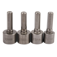 AA49 18Pcs/Set 5Mm-13Mm 1/4Inch DIY Hex Shank Socket Sleeve Nozzles Nut Driver Bit Set Drill Bit Adapter For Woodworking Tool