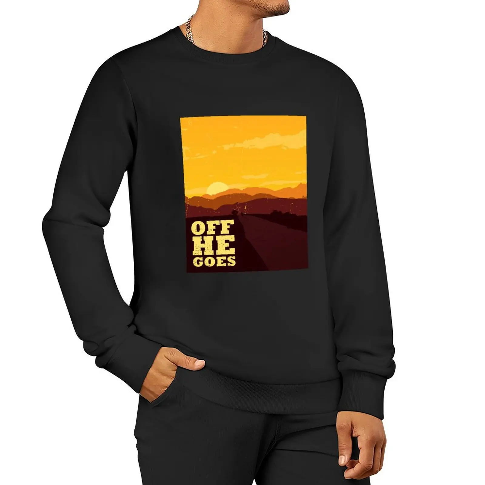 

Off he goes Pullover Hoodie male clothes hooded sweatshirt for men