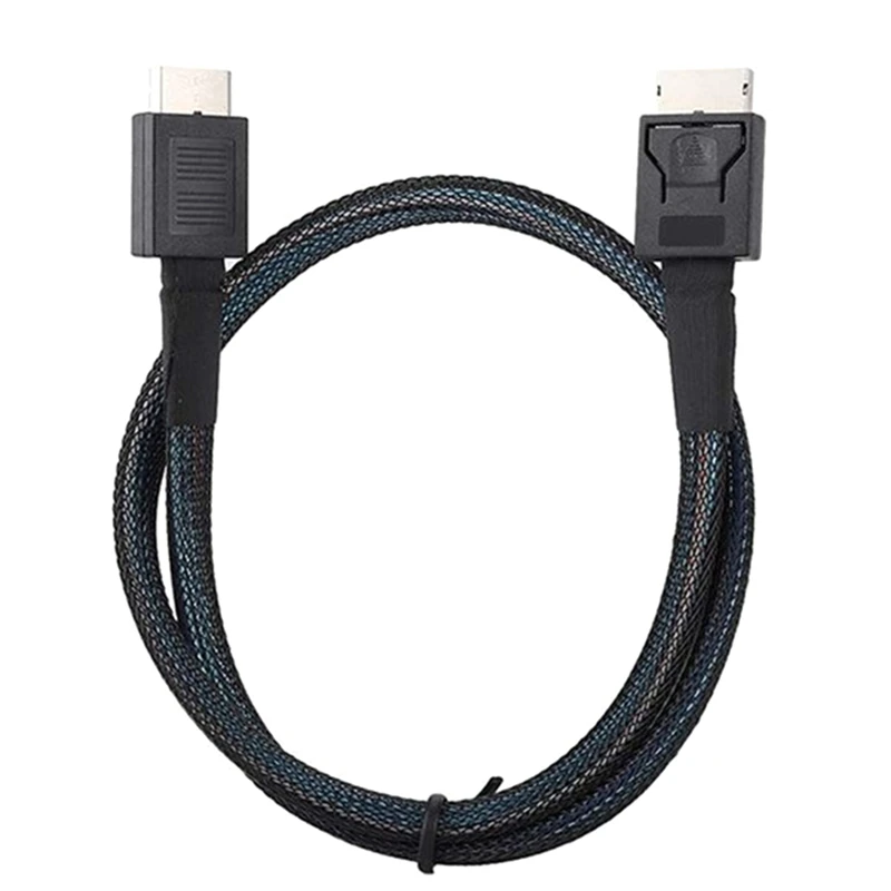 PCIE4.0 MINI SAS Cable 24Gbps Oculink Data Extension Cable SFF-8611 To SFF-8611 Server Data Transfer Line (0.5M)