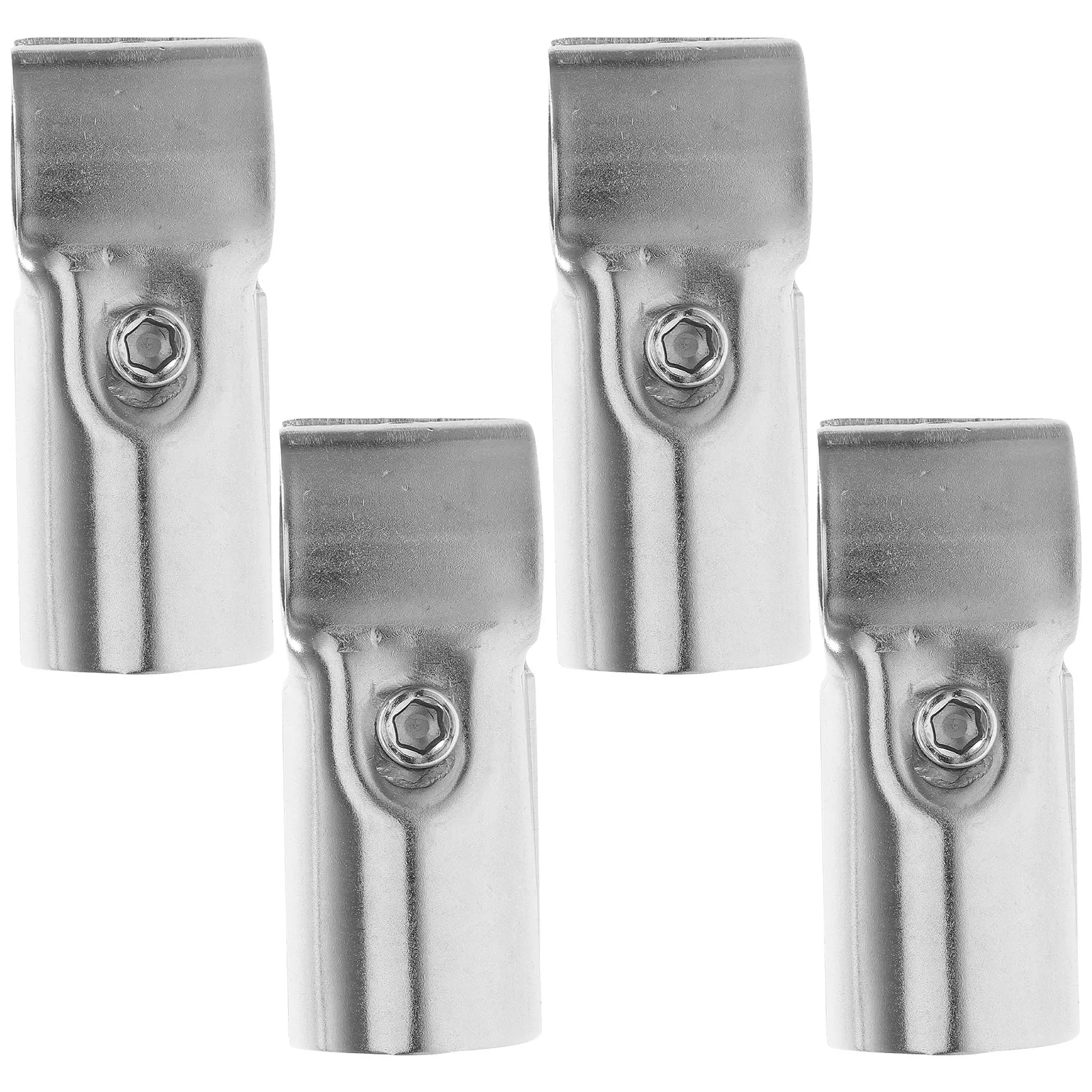 4Pcs Premium Stainless Steel Fence Clamp Chain Link Fitting Tool for Clothes Racks Handrails Shelves Dog Kennels Greenhouses End