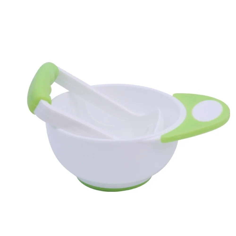 

Solid Color Baby Supplementary Food Grinder Grinding Rod Sleeve Grinding Handle Food Grinding Bowl Labor-saving Design