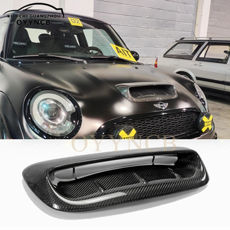 

For Mini Cooper S R56 2007-2014 V Front Engine Air Hood Hood Scoop Vent Cover Real Carbon Fiber/Forged Carbon Outlet Mask