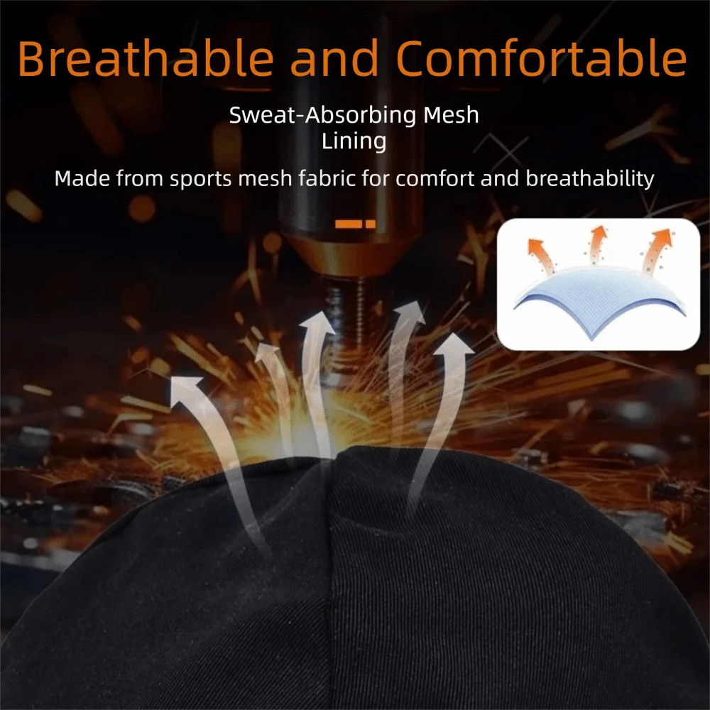 

High Temperature Resistance Head Protective Cover Breathable Anti-scalding Welding Hat Sweat Absorption Anti-splash Work Cap