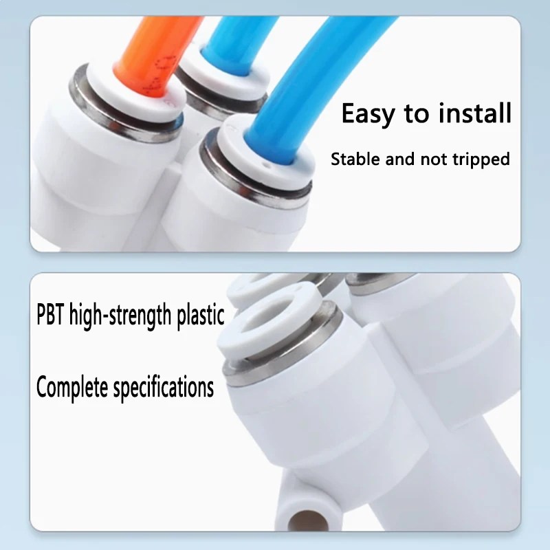 5/10PCS Pneumatic Fitting Four Way Quick Plug Joint KQ2UT4-12mm Quick Release Push In Connector Equal Diameter/Variable Diameter