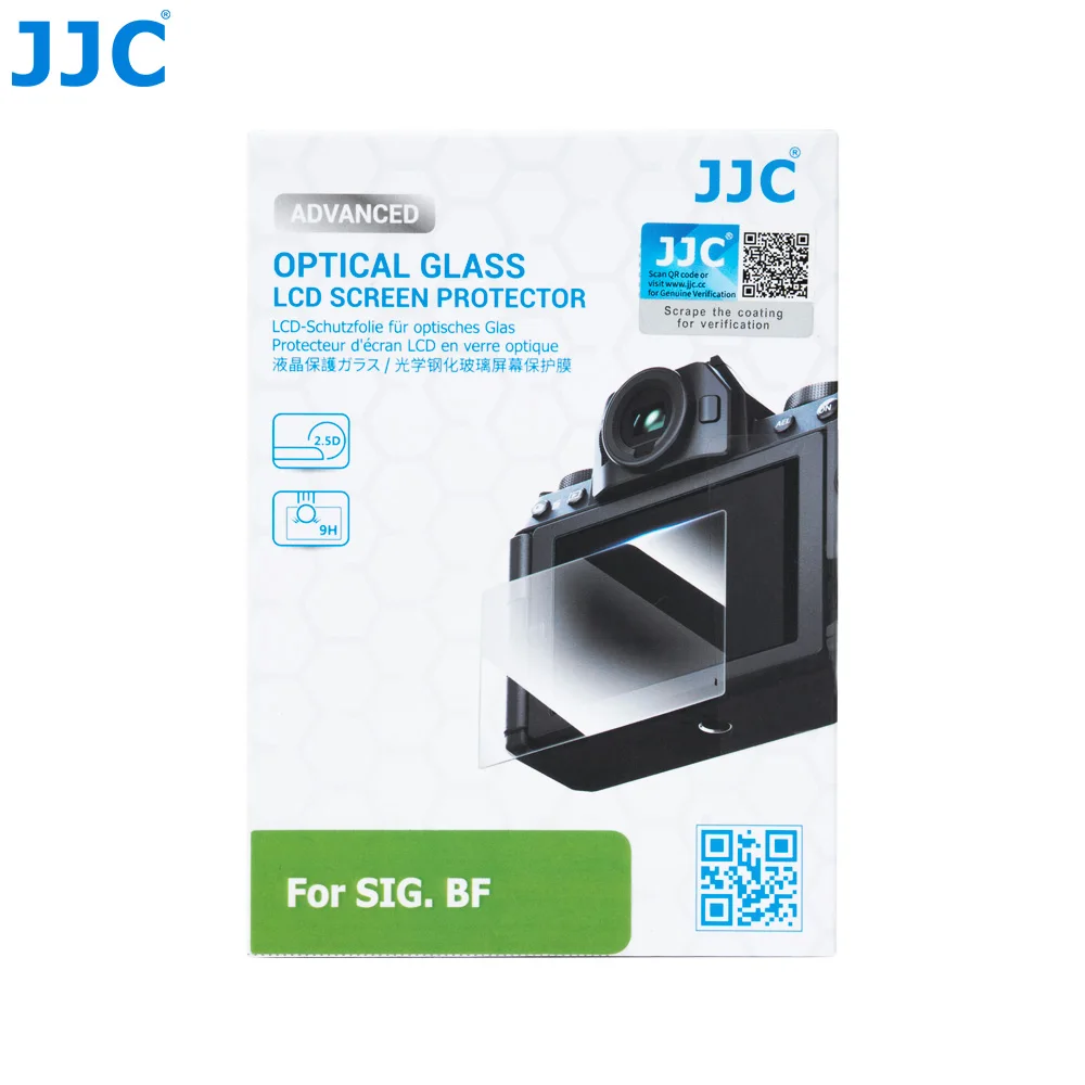 غطاء فيلم من الزجاج المقسى فائق النحافة من JJC لواقي شاشة كاميرا سيجما BF مقاوم للماء