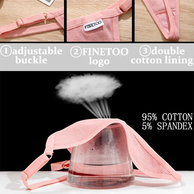 5Pcs Women's Cotton Adjustable Waist Panties Sexy Thongs G-String Solid Color S… - Image 4