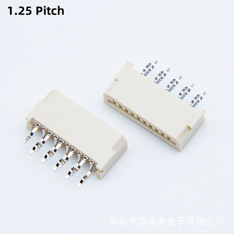 1.0mm1.25 pitch FPC/FFC Connector LCD Flexible Flat Cable Socket Double Row DIP Straight Pin Type 4 6 8 10 12 14 16 20 30 31 Pin