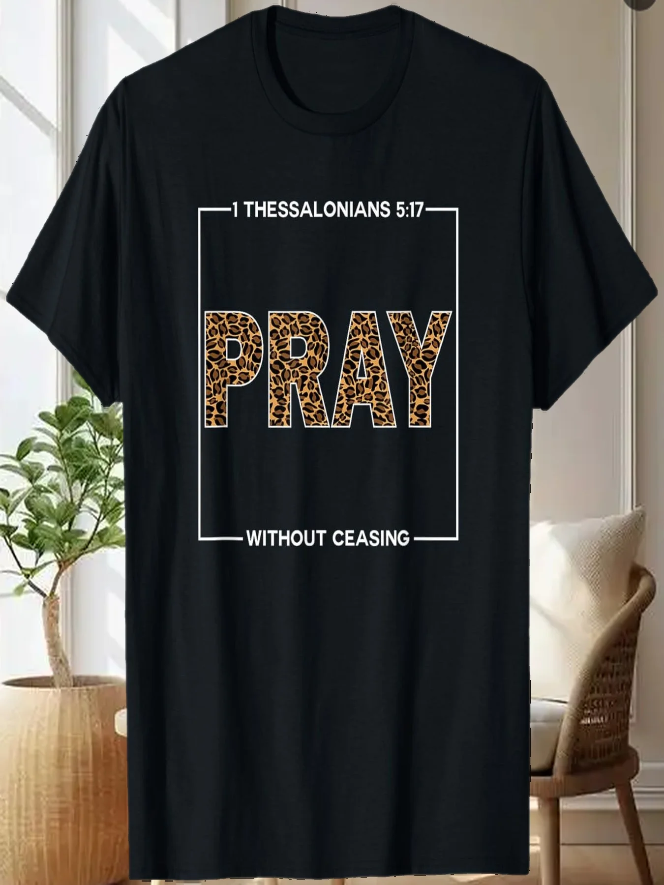 

Pray Cheetah Print Bible Scripture Gifts for Christians T-Shirt