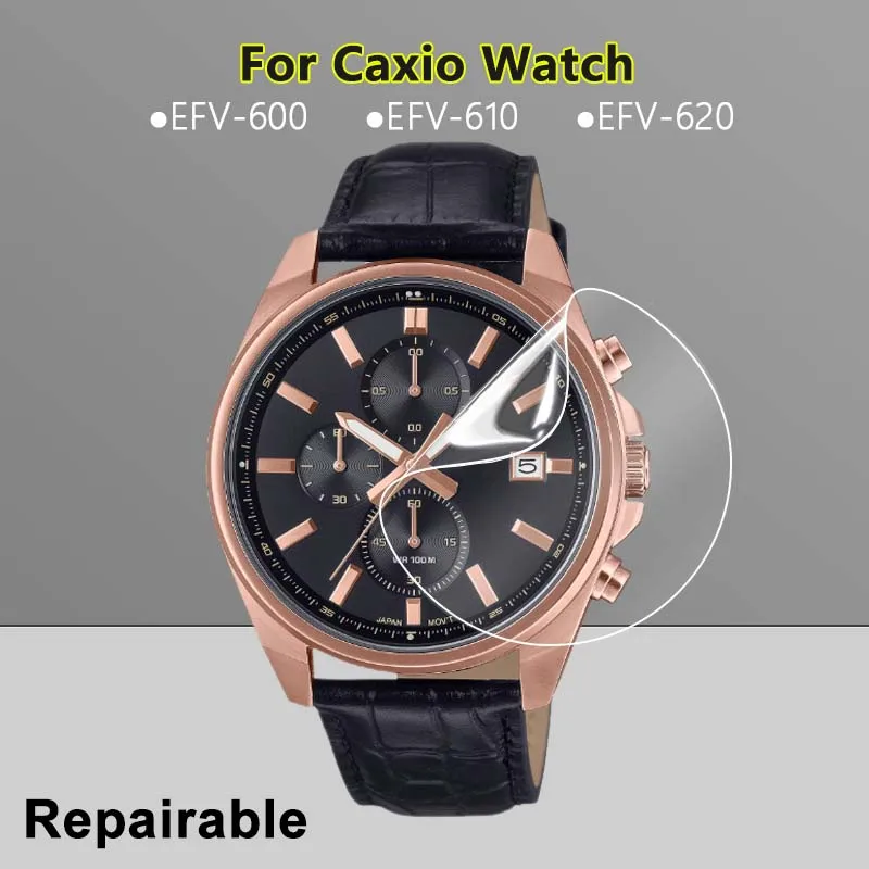 Protector de pantalla ultrafino y transparente para reloj Casio EFV-620 EFV 620 610 600, película de hidrogel reparable suave antiarañazos, no de vidrio
