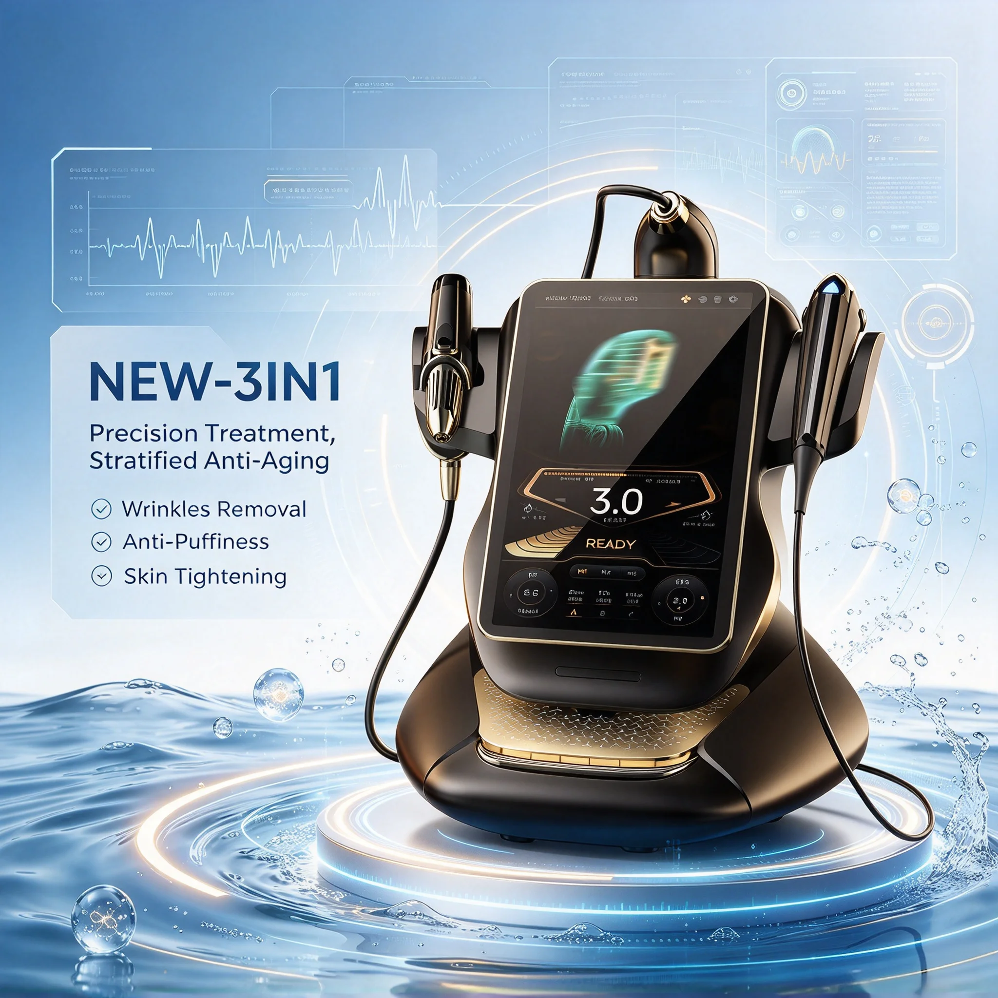 3 in 1 360MAX 25D HiFU Non-Invasive Facial Slimming Anti-Aging Body Firming Contouring Device for Beauty And Health