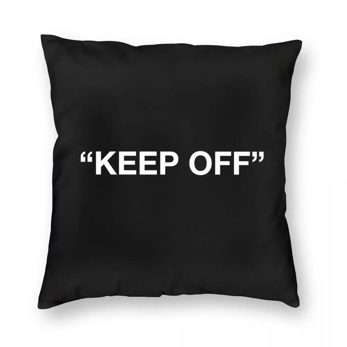 Virgil Abloh Keep Off Pillowcase Polyester Linen Velvet Creative Zip Decor Throw Pillow Case Home Cushion Cover