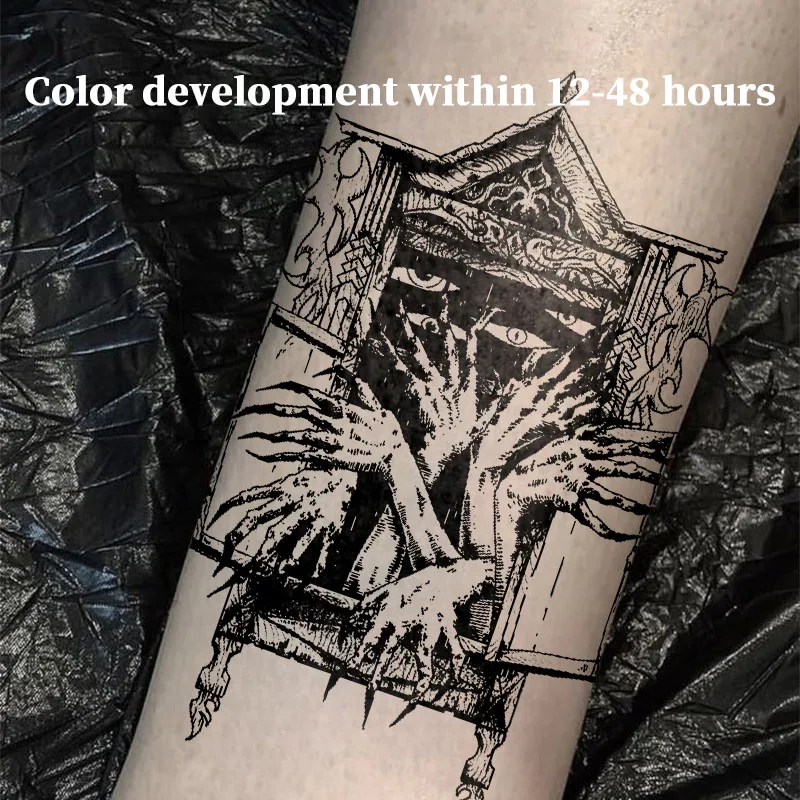 Temporary Tattoos Dark Window Multi-eye Clawed Monster Herbal Juice Tattoo Sticker Fake Tatuaje Tatoo Stickers Cheap Goods Weeks