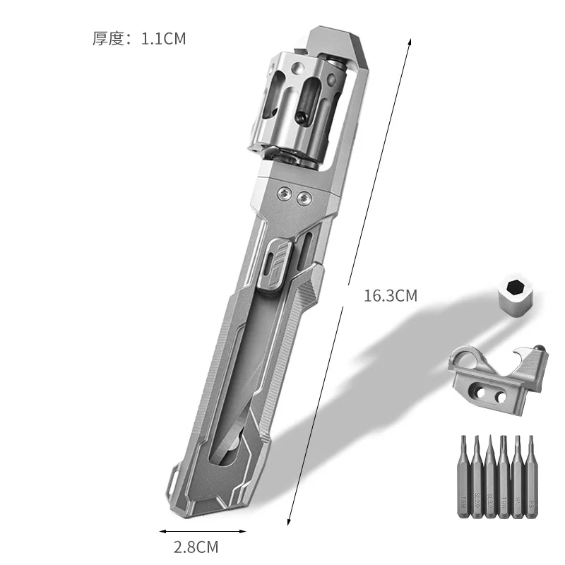

TC4 Titanium Alloy Tactical EDC Tool Decompression Portable Outdoor Multifunctional Screwdriver Hardware Tool