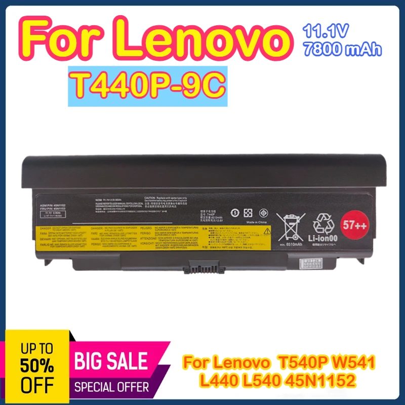 

T440P-9C для Lenovo T440P-9C T540P W541 L440 L540 45N1152 Аккумулятор для ноутбука