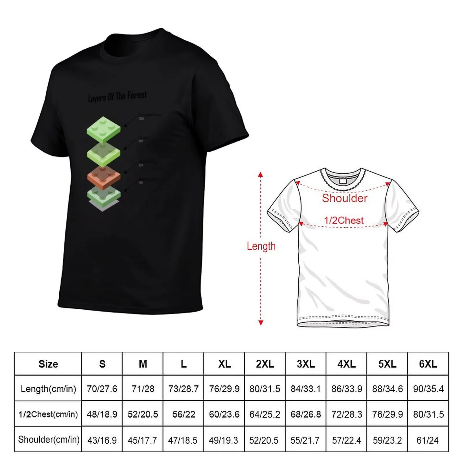 Layers of the forest T-Shirt customs graphic shirts custom shirt anime clothes men t shirt