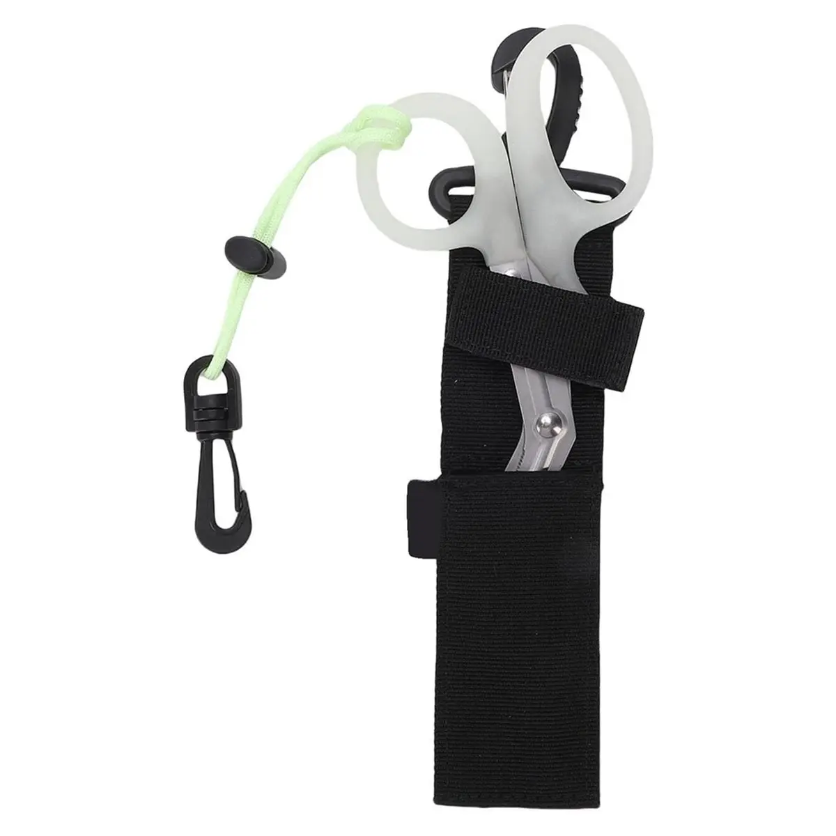 POPULAR-Dive Knife, Shears Ti Coated Stainless Steel Dive Scissors with Cover for Cut Fishing Nets Seaweed Underwater