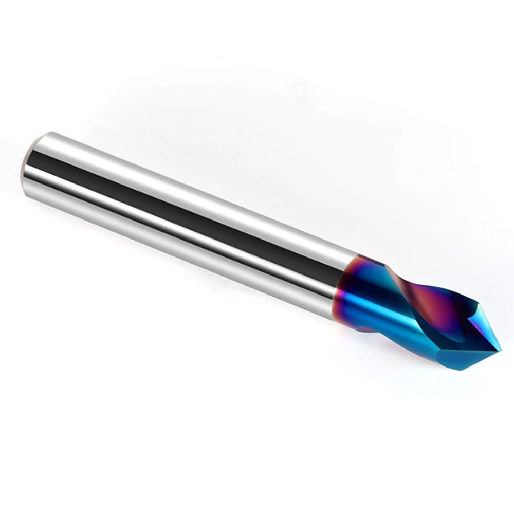 Imagem -06 - Carbide Chanfro End Mill Stub Broca Spot Hrc65 Começando a Localização do Bit Central Flautas Roteador Bit Máquinas-ferramentas Cnc 90 Graus