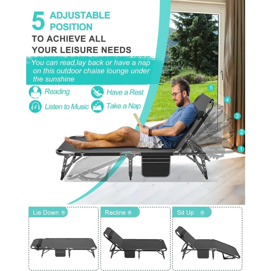 سرير تخييم للبالغين سرير قابل للتعديل عالي التحمل للنوم بطبقة مزدوجة قابلة للتعديل 1200D مع حقيبة حمل مرتبة للمنزل #3