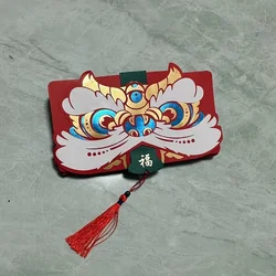 Fortune Lion Red Packet Stage Magic Tricks Paper Bill Appearing in Empty Red Packet Production Illusions Gimmicks Mentalism Prop