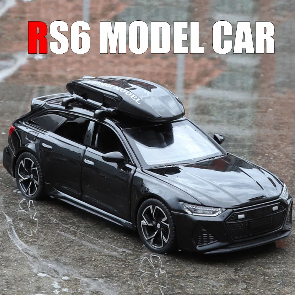 1:32 RS6 RS7 합금 자동차 장난감 다이캐스팅 미니어처 모델 휠 풀백 차량 고무 타이어 자동차 모델 소년들에게 완벽한 선물