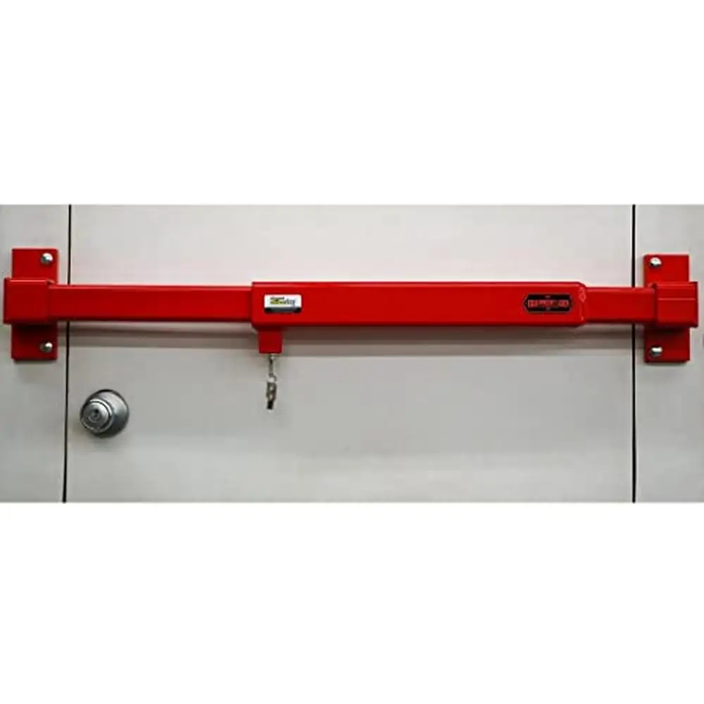 High Security Door Bar Lock Jobsite Office Trailer and Warehouse Doors Universal Anti Theft Keyed Lock System Durable Steel Bar