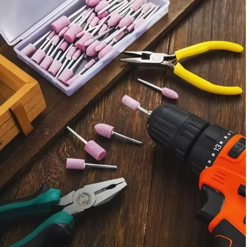 12/14 Piece Metal Polishing Tool Set 235mm Shank Rotary Accessory for Jewely Making and Nail Art with Assorted Buffing Heads
