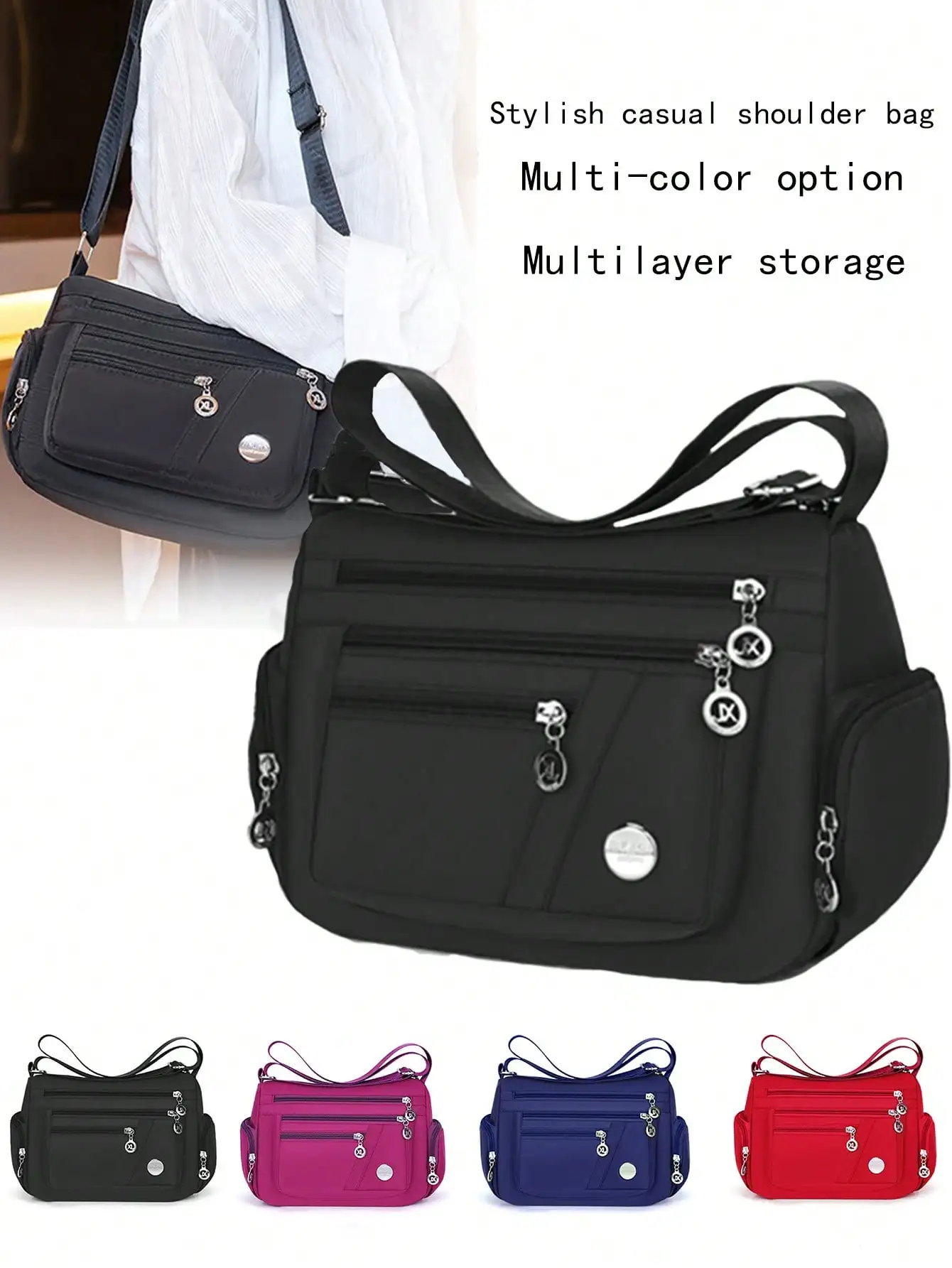 

Women's Bag, New Middle-Aged Women's Bag, Nylon Canvas Bag, Shoulder Crossbody Bag, Casual & Versatile