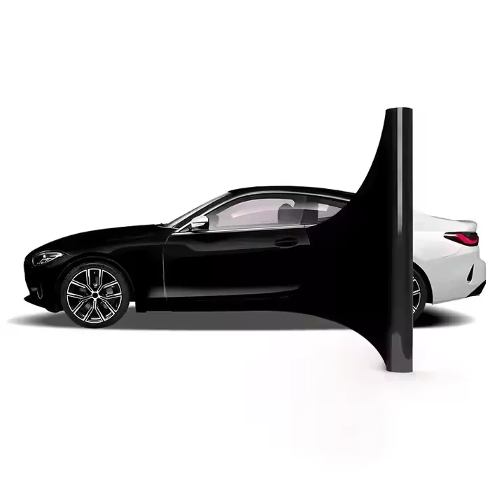 2025 TPU parelmoer zwart Ppf auto vinyl kleurverandering satijn zwart verpakking anti-kras 7,5 mil 1,52 x 15 m
