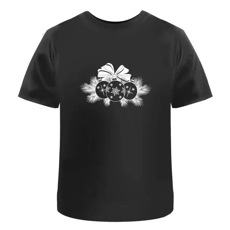 

Christmas Baubles' Cotton T Shirt Ta012627