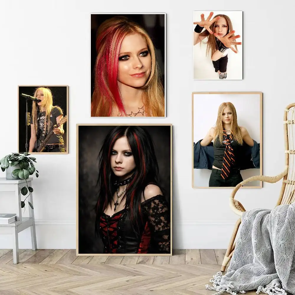 Avril Lavigne Funny Cute Cartoon Posters Prints Canvas Painting Wall Art Picture Living Room Home Decor