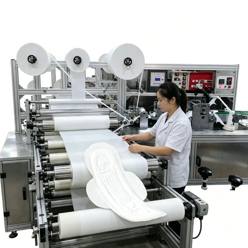 Eco-Friendly Sanitary Pad Production Machine | Full Servo Automatic Napkin Making Line | OEM Private Label Customizable