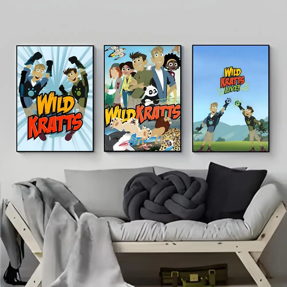 animation educational W-Wild K-Kratts Poster Poster HD  Waterproof Wall Sticker Bar Living Room Decor Gift