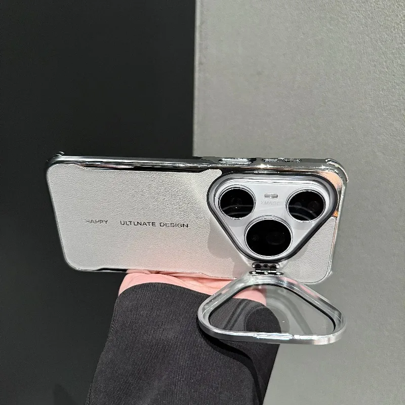 Etui na Huawei Pura 90s Pro Max 80 Ultra 70 Pro+ Etui z PU skóry z galwanizowaną ramką Ochrona aparatu Uchwyt Ochronny — zdjęcie produktu 6