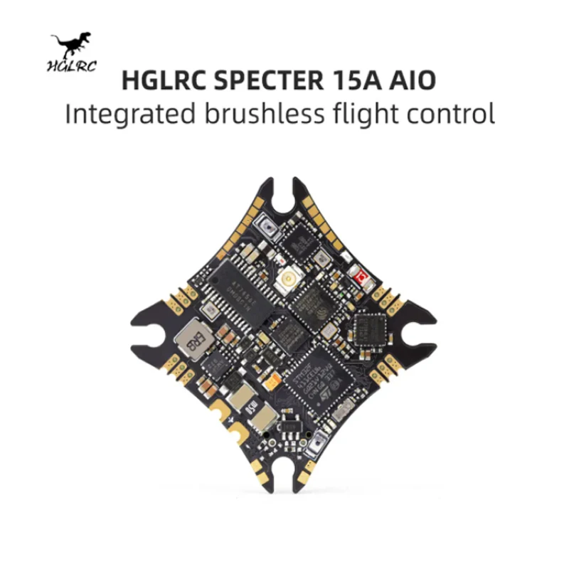 

HGLRC SPECTER 15A AIO MPU6000 F411 Flight Controller Bluejay 15A 4in1 ESC UARTS ELRS 2.4G RX 2-4S 25.5X25.5mm for RC FPV Drones