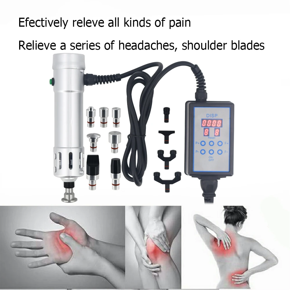 2 IN 1 Shockwave Therapy Machine Massage For ED Treatment Portable Chiropractic Gun Shoulder Pain Removal Relaxation Massager