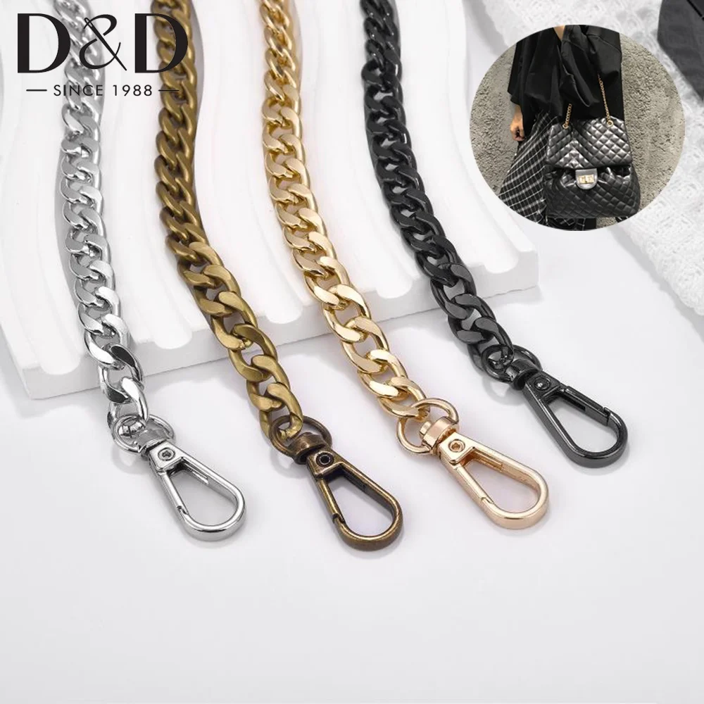 40/120cm Bag Chain Accessory Replacement Metal Chain Shoulder Strap Bag Chain Cross Body Bag Strap Accessory