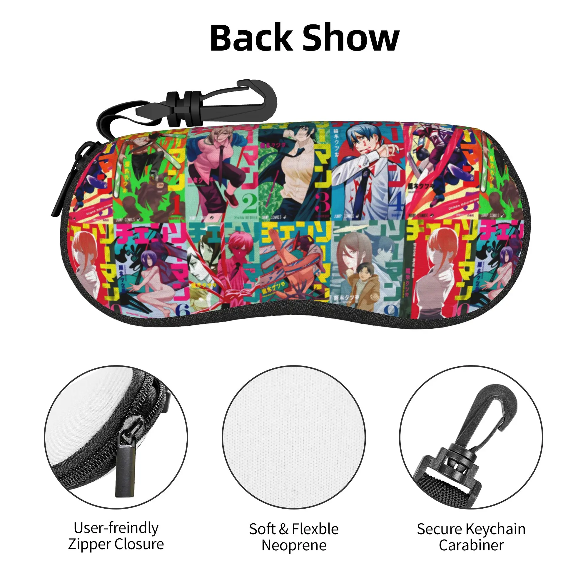 Aki Hayakawa Chainsaw Man Power  Eyeglass Glasses Case Women Men Soft Denji Himeno Katana  Sunglasses Protective Bag