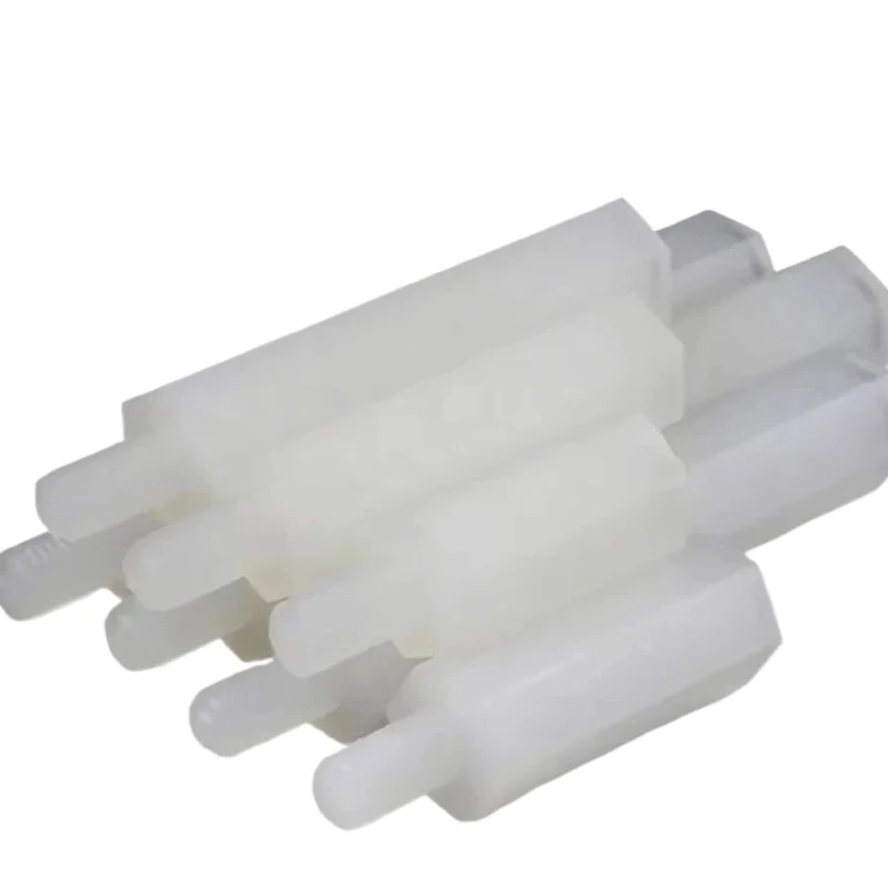

White Nylon PCB Fixing Kit for Electronics - M5/M6 Hex Spacer Columns, Male-Female Phillips Bolts & Insulating Gaskets