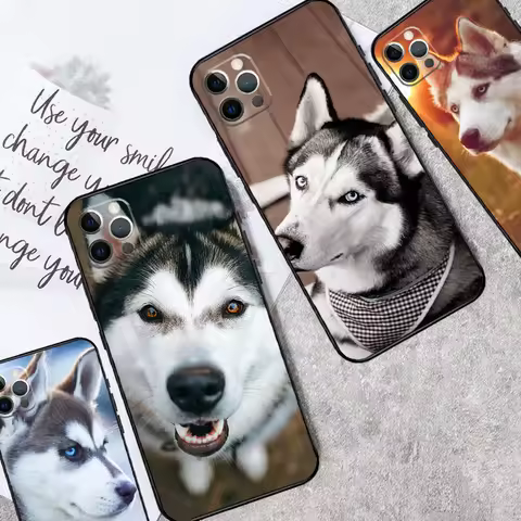 Animal Husky puppy Case For Samsung Galaxy S25 Ultra S20 S21 S22 S23 S24 Ultra S9 S10 Plus S25 FE Cover Funda